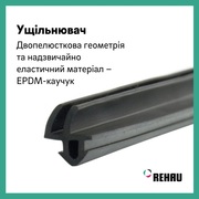 Ущільнювальна притвору гума Rehau EPDM Оригінал чорна 